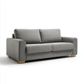Canapé 2 places gris 160 x 85 x 85 cm en polyester forme rectangulaire
