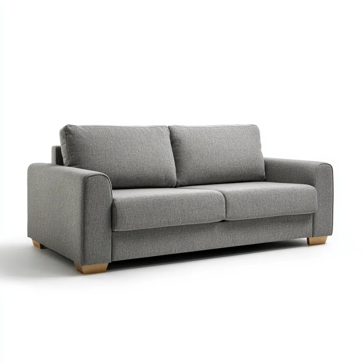 Canapé 2 places gris 160 x 85 x 85 cm en polyester forme rectangulaire